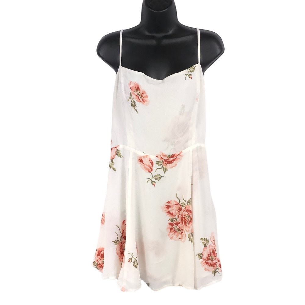 Reformation Floral Mini Dress White Summer
